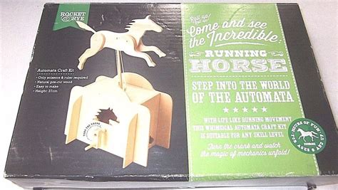 Rocket And Rye Automata Wooden Model Kits Running Horse Easy Build New