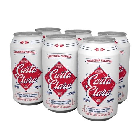 Cerveza Carta Clara Pilsener 6 Latas De 355 Ml Cu Walmart