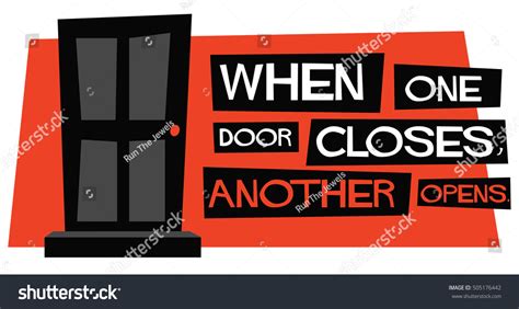 When One Door Closes Another Opens Stock Vector Royalty Free