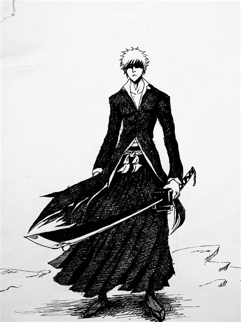 How To Draw Ichigo Kurosaki Bankai