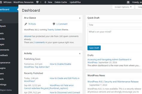 Accessing And Navigating Admin Dashboard In Wordpress Wpcraze