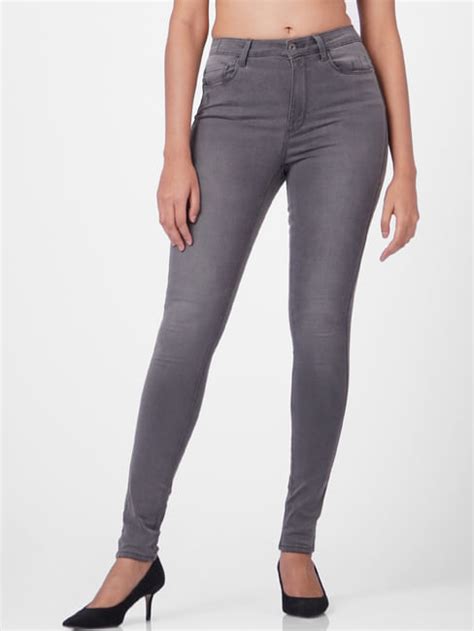 Buy Grey High Rise Skinny Jeans For Women Only