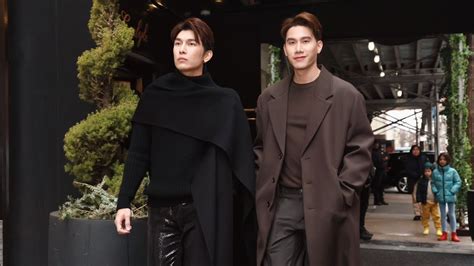 Moments Of Mew Suppasit And Tul Pakorn During Michael Kors Fashion