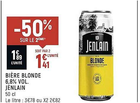 Promo Bière Blonde 6 8 Vol Jenlain chez Spar iCatalogue fr