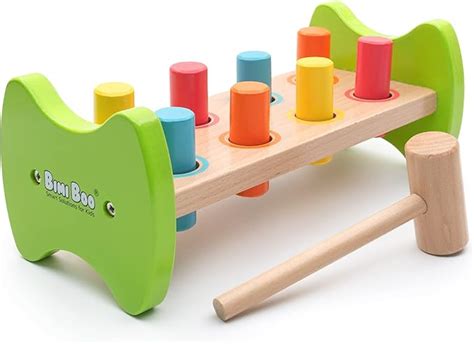 Bimi Boo Wooden Hammer Bench Toy Pound Bench Toy