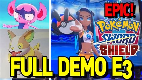 FULL DEMO GAMEPLAY POKEMON SWORD AND SHIELD E3 DEMO NEW GAMEPLAY YouTube