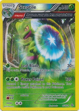 Sceptile XY Primal Clash Reverse Holo Pokemon TrollAndToad