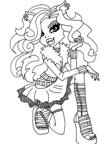 Clawdeen Monster High Coloring Pages To Print