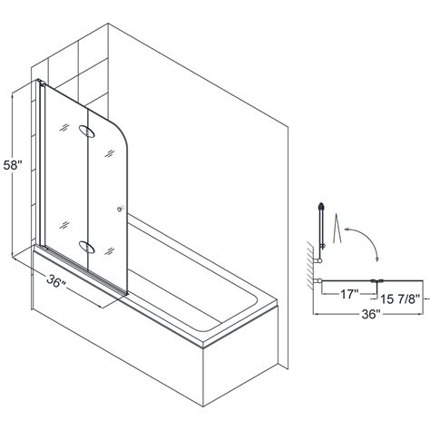 Bifold Glass Bathtub Doors Frameless Aqua Fold