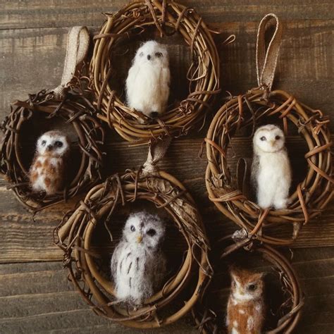 Barn Owl Rustic Ornament Barn Owl Ornament Rustic Ornament Set