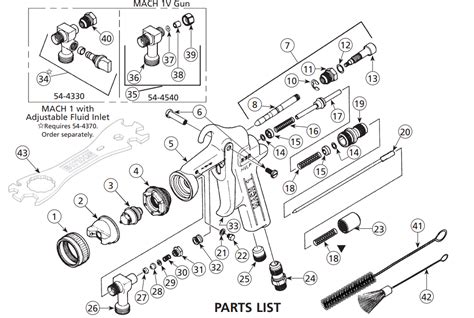 Binks Paint Gun Diagram Model Bbr Paint Spray Gun Parts Diag