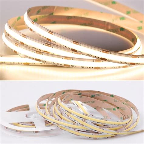 Dimmable Dotsfree Light Dc V Flexible Warm White Cob Led Strip For