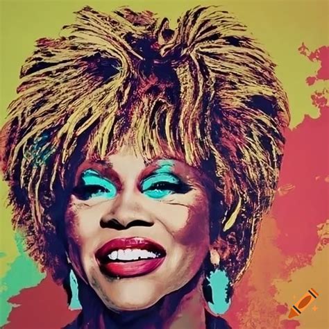 Tina Turner Painted By Andy Warhol On Craiyon