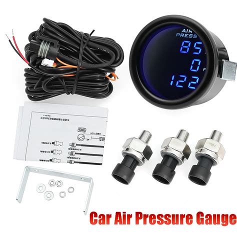 Mm Digital Air Suspension Pressure Gauge Psi Triple Display