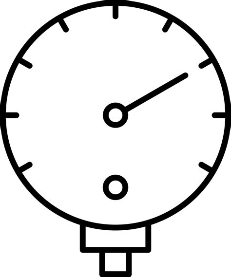 Pressure Gauge Line Icon 16215769 Vector Art at Vecteezy