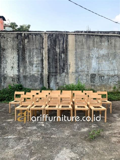 Kursi Cafe Jati Sederhana Dudukan Jok Toko Furniture Jepara Jati