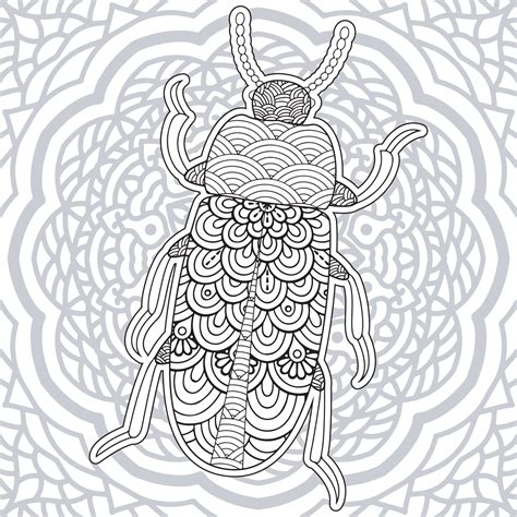 Insect Mandala Coloring Pages 8773480 Vector Art At Vecteezy