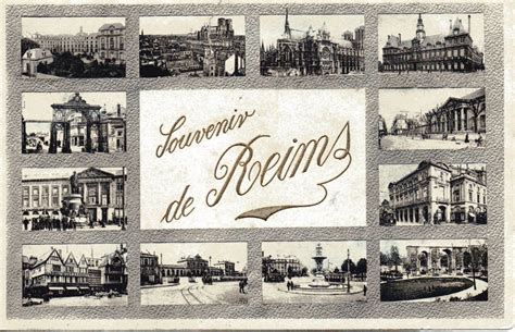 Reims Souvenirs De Reims Carte Postale Ancienne Et Vue D Hier Et