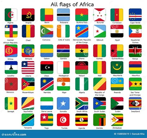 Printable African Flags