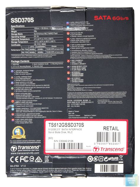 Обзор и тест SSD Transcend SSD370S TS512GSSD370S — i2HARD