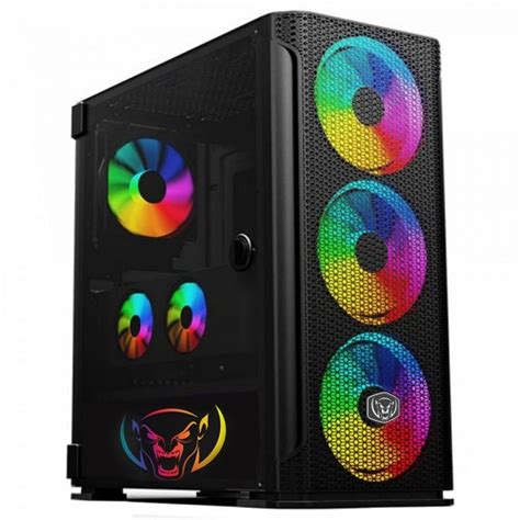 Gabinete Gamer Superframe Vamp Mid Tower Vidro Temperado Atx Black