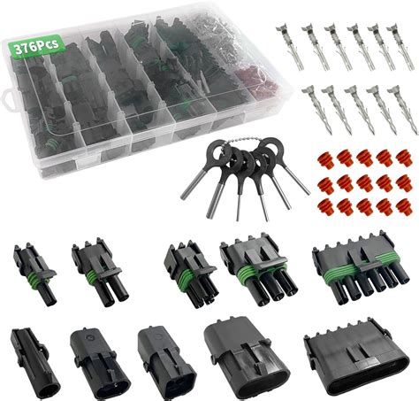 Amazon.com: 25 Kits 376Pcs Car Electrical Wire Connector Waterproof ...