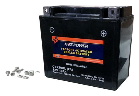 Fire Power Factory Activated Battery CTX20HL BS Cycle Gear