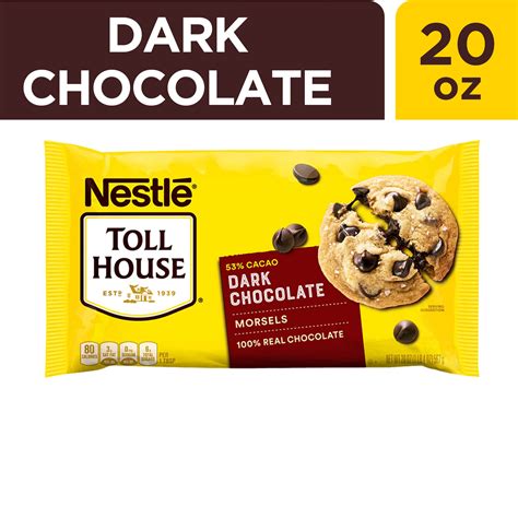 Nestle Toll House Dark Chocolate Baking Chips 20 Oz Bag