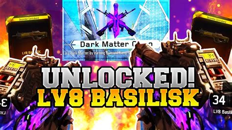 Dark Matter Lv8 Basilisk New Dlc Weapon Dark Matter Camo Unlocked