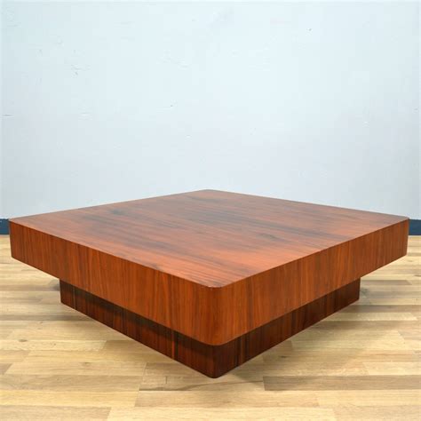 Large Square Walnut Coffee Table, 1970s | #144067