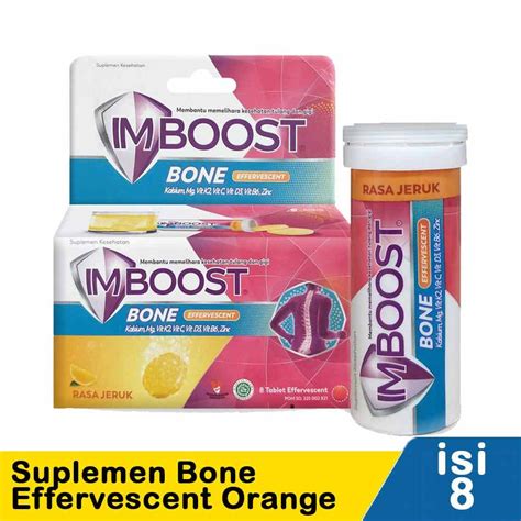 Jual IMBOOST Effervescent Dengan Vitamin C Bone Rasa Jeruk Suplemen