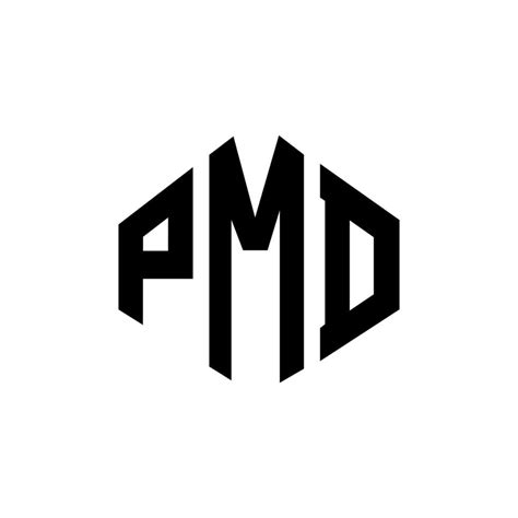 PMD letter logo design with polygon shape. PMD polygon and cube shape ...