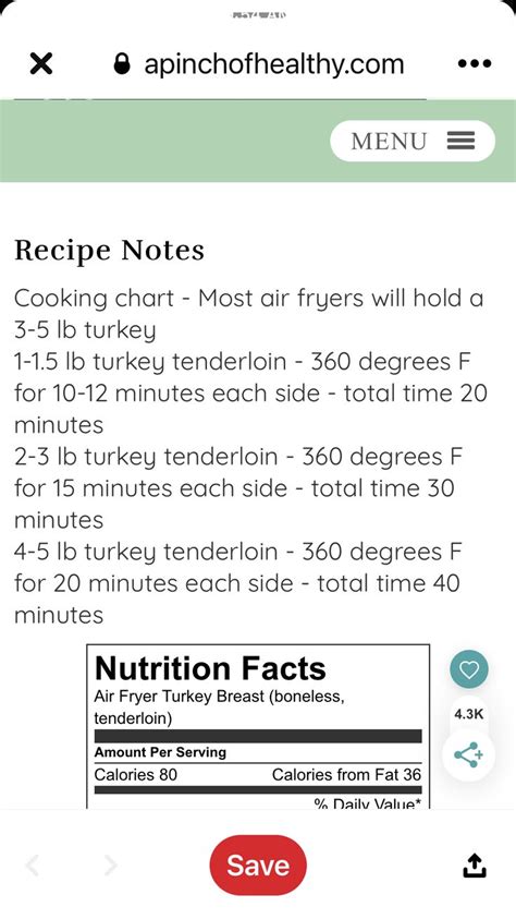 Pin By Jessie Miller On Air Fryer Oven In Turkey Tenderloin