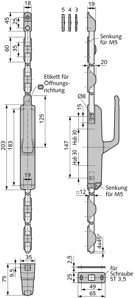 Door Deadbolt With Surface Mounted Locking Device Baubeschlag Net