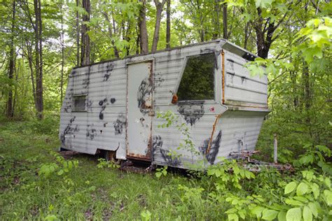 Old Trailer In The Woods Old Trailer In Ohio Michelle Flickr