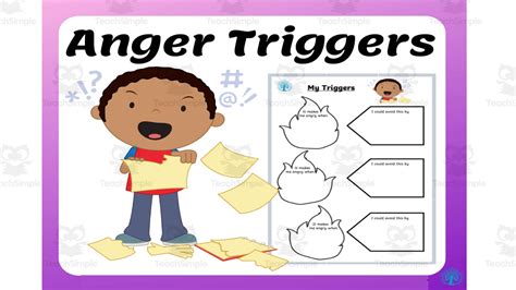 Anger Triggers Worksheet By Teach Simple