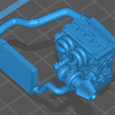 Fichier Stl Moteur B18c Turbo Et Atmosphérique échelle 124・objet