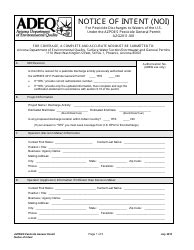 Arizona Notice Of Intent Noi For Pesticide Discharges To Waters Of