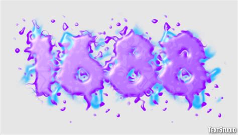 1688 Text Effect and Logo Design Number