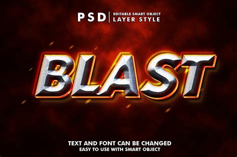 Blast Editable Psd Text Effect Graphic by G design · Creative Fabrica