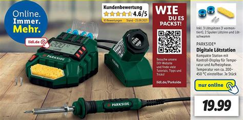 Parkside Regelbare L Tstation Angebot Bei Lidl