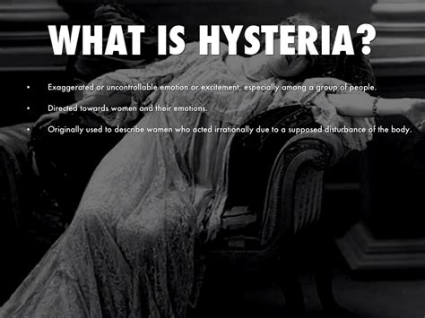 Hysteria And How It Relates To The Crucible By