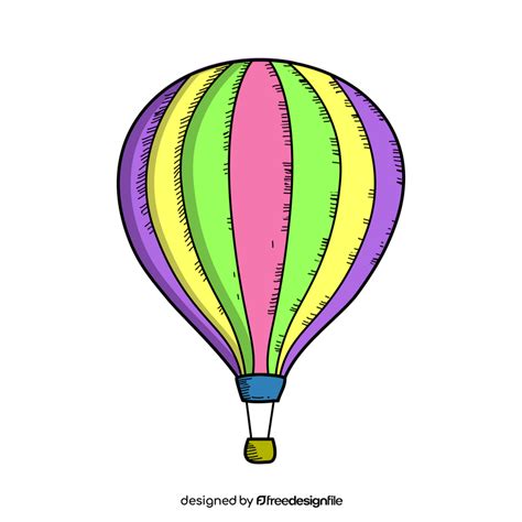 Hot air balloon drawing clipart free download