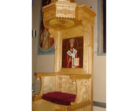 Byzantine Bishops Throne, Carved out of Basswood