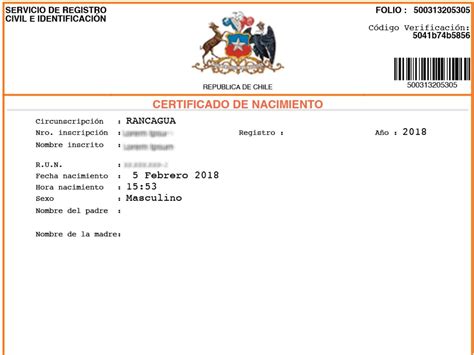 Cómo obtener partida de nacimiento actualizada online Chile Gestion