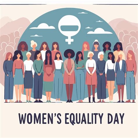 Womens Equality Day Background Holiday Celebrating Vector Banner Social