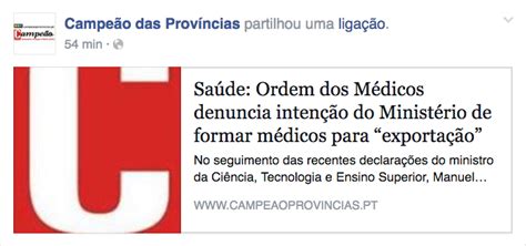 Sa De Ordem Dos M Dicos Denuncia Inten O Do Minist Rio De Formar