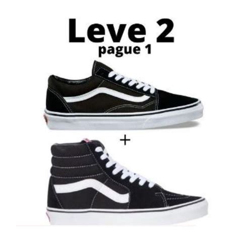 Kit 2 Pares Tênis Vans Botinha Old Skool Skate Masculino e Feminino