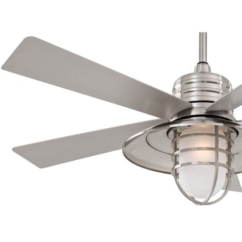 Minka Aire Rainman Inch Blade Led Ceiling Fan In Brushed Nickel