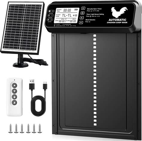 Amazon Automatic Chicken Coop Door Solar Powered With Timer Light